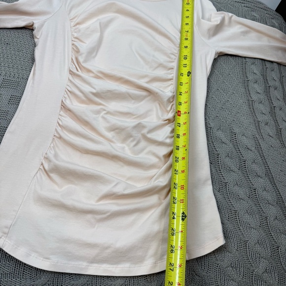 Sundance Women’s Ruched Ballet Pink Long Sleeve Top ~ Medium - Picture 5 of 10